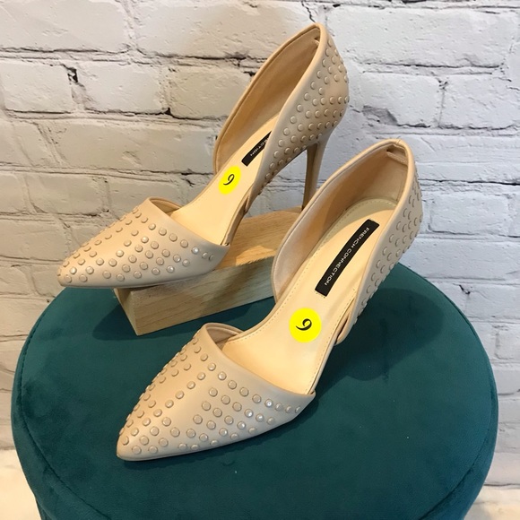 French Connection Forever Studded Heels Cement size 9 - Picture 2 of 6